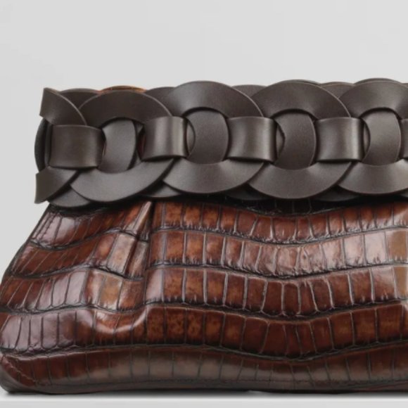 Chloé "Daryl Clutch Bag" Shiny Croco Embossed leat - Picture 2 of 9